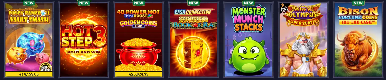 LolaJack selection of online slots and casino games